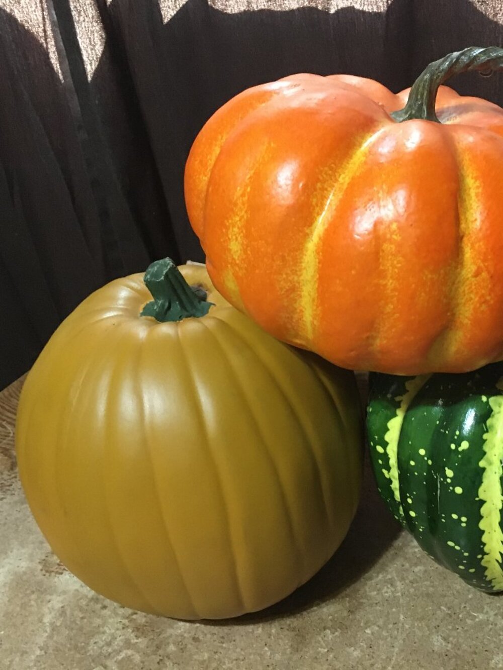 LOT OF 3 CRAFT PUMPKINS HALLOWEEN THANKSGIVING DECORATION DECOR 8" X 8" 9" X 6" - Picture 4 of 9